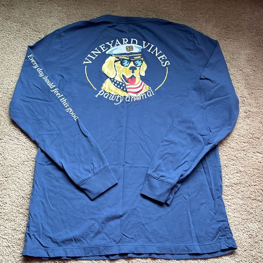 Vineyard Vines Kids Boys long sleeve size XL nautical, dog, boat, captain.